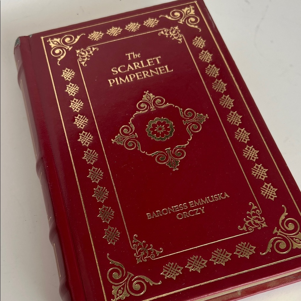 Whimsigoth The Scarlet Pimpernel Red Leatherette Bound Hardcover Book Decorative